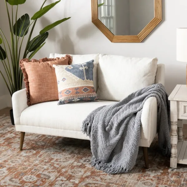 Sofas & Loveseats-Kirkland's Home Layla Vanilla Speckle Loveseat Ivory