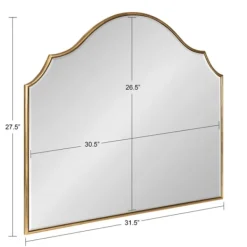 Decorative Mirrors-Kirkland's Home Leanna Gold Arched Frame Mirror