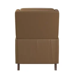 Accent Chairs-Kirkland's Home Leather Nailhead Trim Classic Recliner Brown