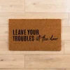 Doormats-Kirkland's Home Leave Your Troubles Doormat Tan