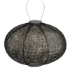 Outdoor Lighting-Kirkland's Home Led Oval Taupe Outdoor Hanging Lantern Gray