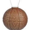 Outdoor Lighting-Kirkland's Home Led Round Copper Outdoor Hanging Lantern Orange