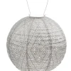 Outdoor Lighting-Kirkland's Home Led Round Light Taupe Outdoor Hanging Lantern Gray