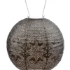 Outdoor Lighting-Kirkland's Home Led Round Taupe Outdoor Hanging Lantern Gray