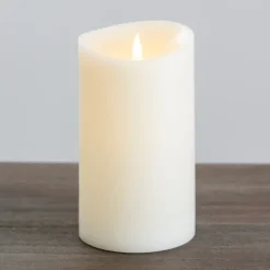Flameless Candles-Kirkland's Home Led Soft Flame Pillar Candle, 5X9 In. Ivory