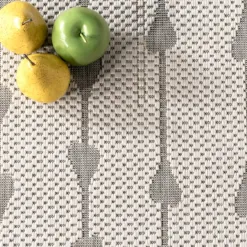 Outdoor Rugs-Kirkland's Home Lela Gray Raindrop Cascade Outdoor Rug, 5X8 Gray/Tan