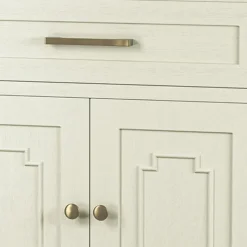 Bathroom Furniture-Kirkland's Home Leonhard Marble Sink Vanity Ivory