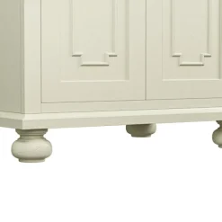 Bathroom Furniture-Kirkland's Home Leonhard Marble Sink Vanity Ivory