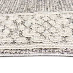 Outdoor Rugs-Kirkland's Home Leopard Border Outdoor Area Rug, 6X9 Gray