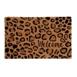 Doormats-Kirkland's Home Leopard Welcome Doormat Black/Brown