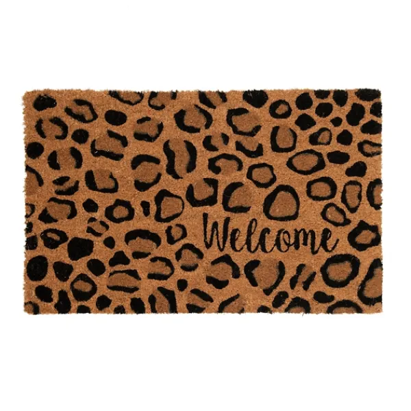 Doormats-Kirkland's Home Leopard Welcome Doormat Black/Brown