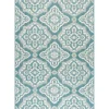 Outdoor Rugs-Kirkland's Home Leslie Green Floral Trellis Outdoor Rug, 5X8 Green/White