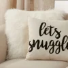 Pillows-Kirkland's Home Let'S Snuggle Embroidered Throw Pillow Tan/Black