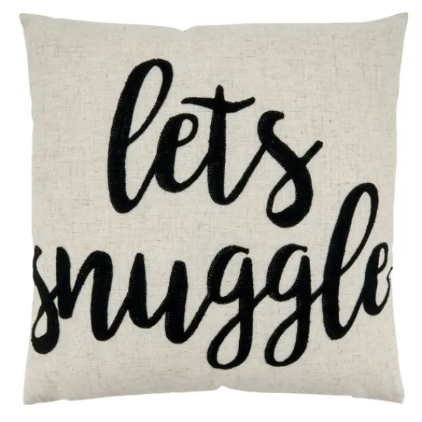 Pillows-Kirkland's Home Let'S Snuggle Embroidered Throw Pillow Tan/Black