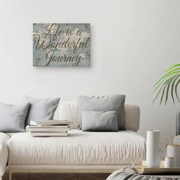 Wall Quotes & Signs-Kirkland's Home Life Is A Wonderful Journey Canvas Art Print Brown