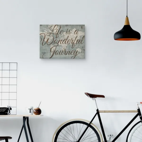Wall Quotes & Signs-Kirkland's Home Life Is A Wonderful Journey Canvas Art Print Brown