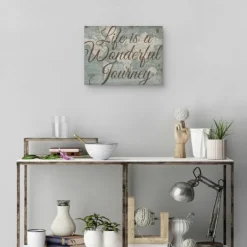 Wall Quotes & Signs-Kirkland's Home Life Is A Wonderful Journey Canvas Art Print Brown
