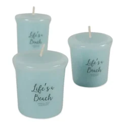 Candles-Kirkland's Home Life'S A Beach Votive Candles, Set Of 8 Blue