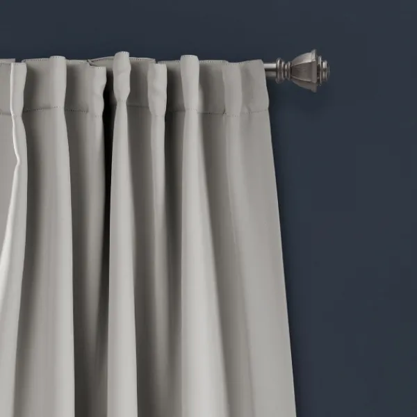Curtains & Drapes-Kirkland's Home Light Blackout Curtain Panel Set, 95 In. Gray