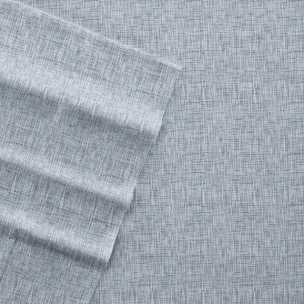 Bed Sheets-Kirkland's Home Light Chambray 4-Pc. Full Bed Sheet Set Blue