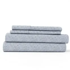 Bed Sheets-Kirkland's Home Light Chambray 4-Pc. Queen Bed Sheet Set Blue