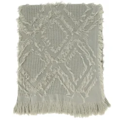 Blankets & Throws-Kirkland's Home Light Diamond Pattern Throw Blanket Blue