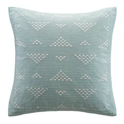 Pillows-Kirkland's Home Light Embroidered Triangle Accent Pillow Blue