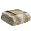 Blankets & Throws-Kirkland's Home Light Faux Fur Oversized Throw Blanket Brown
