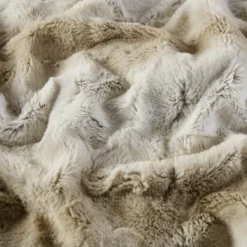 Blankets & Throws-Kirkland's Home Light Faux Fur Oversized Throw Blanket Brown