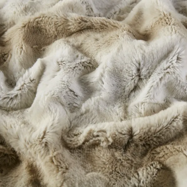 Blankets & Throws-Kirkland's Home Light Faux Fur Oversized Throw Blanket Brown