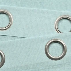 Curtains & Drapes-Kirkland's Home Light Faux Linen Curtain Panel Set, 84 In. Blue