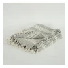 Blankets & Throws-Kirkland's Home Light Gray And Ivory Striped Cotton Throw Gray/Ivory