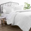 Duvets-Kirkland's Home Light Gray Stripes 3-Pc. Twin Duvet Cover Set Gray/White