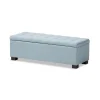 Benches & Ottomans-Kirkland's Home Light Grid Tufted Upholstered Ottoman Blue
