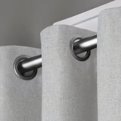 Curtains & Drapes-Kirkland's Home Light Lila Curtain Panel Set, 108 In. Gray