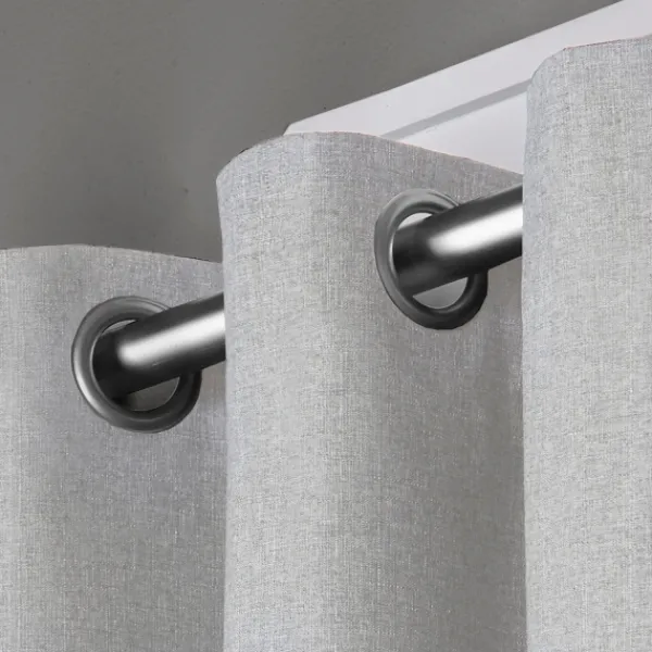 Curtains & Drapes-Kirkland's Home Light Lila Curtain Panel Set, 108 In. Gray