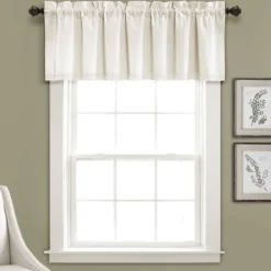 Curtains & Drapes-Kirkland's Home Light Linen Lace Curtain Valance Ivory