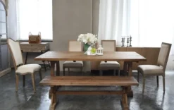 Benches & Ottomans-Kirkland's Home Light Reclaimed Wood Hourglass Base Bench Brown