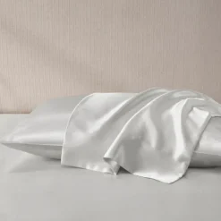 Bed Sheets-Kirkland's Home Light Satin King 2-Pc. Pillow Case Set Gray