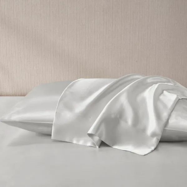 Bed Sheets-Kirkland's Home Light Satin King 2-Pc. Pillow Case Set Gray