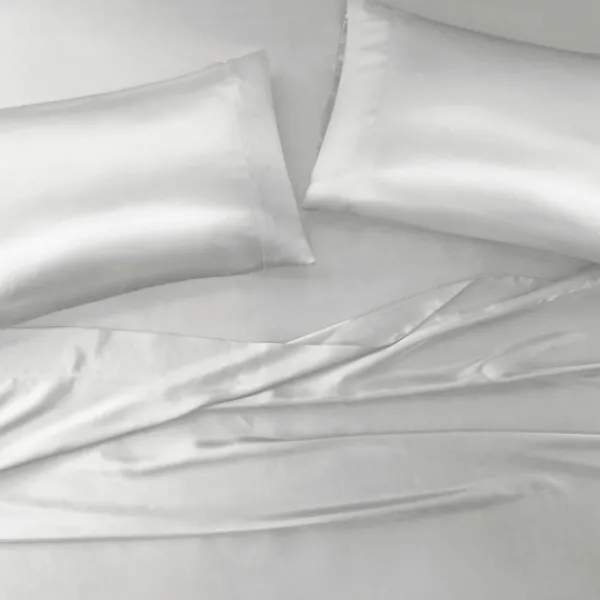 Bed Sheets-Kirkland's Home Light Satin 6-Pc. King Sheet Set Gray