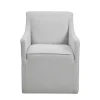 Dining Chairs-Kirkland's Home Light Slipcover Dining Chair With Casters Gray