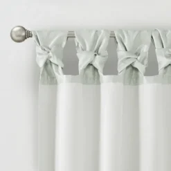 Curtains & Drapes-Kirkland's Home Light Twist Top Curtain Panel, 84 In. Blue