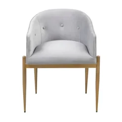 Dining Chairs-Kirkland's Home Light Velvet Button Dining Chairs, Set Of 2 Gray