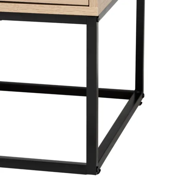 Coffee Tables-Kirkland's Home Light Wood And Rat 2-Drawer Coffee Table Tan