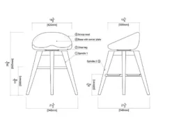 Bar Stools & Counter Height Stools-Kirkland's Home Light Wood Backless Swivel Counter Stool Tan