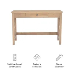 Office Furniture-Kirkland's Home Light Wood X-Sides Desk Brown