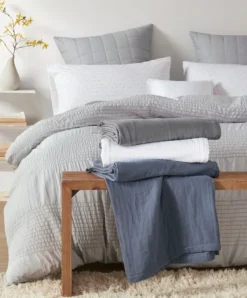 Blankets & Throws-Kirkland's Home Lightweight King Blanket Blue