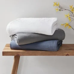 Blankets & Throws-Kirkland's Home Lightweight King Blanket Blue