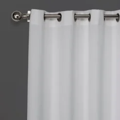 Curtains & Drapes-Kirkland's Home Lila Curtain Panel Set, 84 In. White